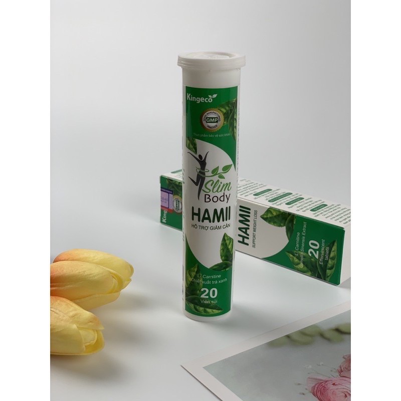 Slim Hamii giảm cân cấp tốc - giảm béo an toàn - đốt mỡ hiệu quả  (Hộp 20 Viên Sủi)