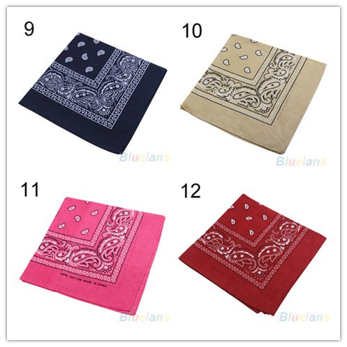 Khăn vải cotton quấn đầu có in họa tiết nhiều màu sắc khác nhau đầy cá tính dành cho nam nữ