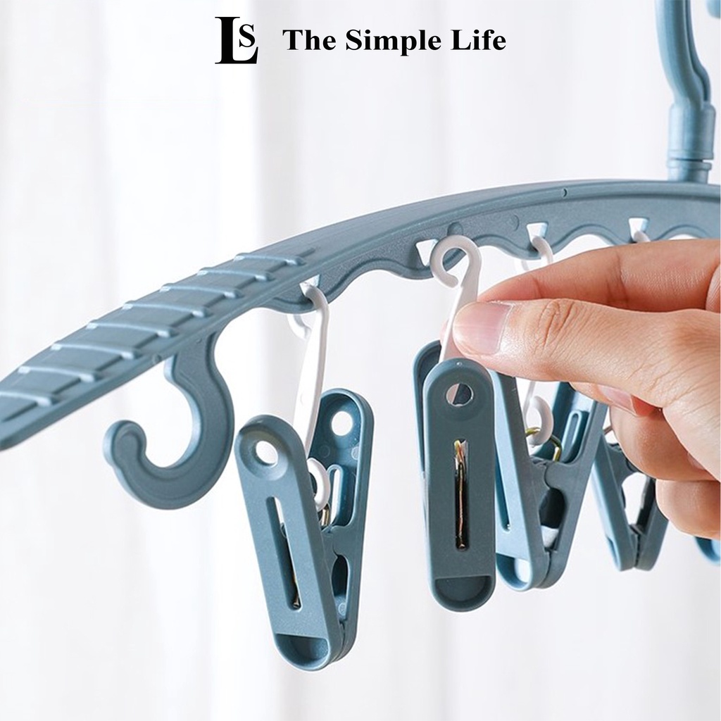 Móc treo quần áo nhiều kẹp, kẹp phơi, treo quần áo bằng nhựa, chống trượt, chắc chắn đa năng, tiện dụng [CHÍNH HÃNG]