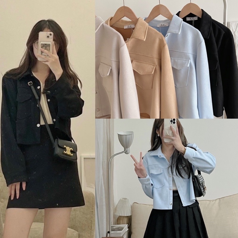 Áo khoác da lộn 1 lớp 2609