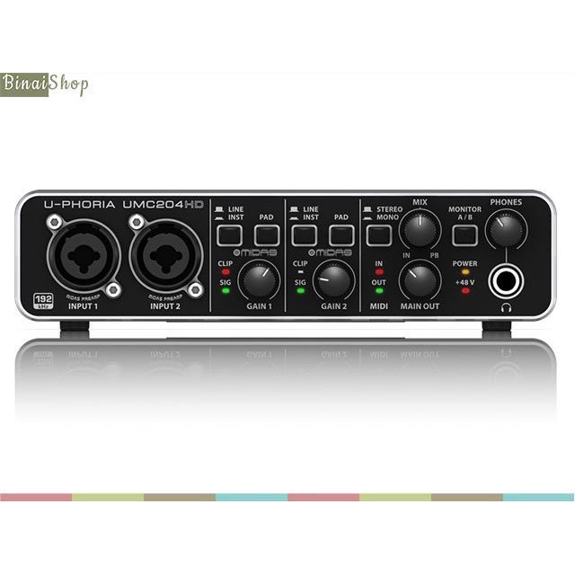 Behringer U-PHORIA UMC204HD - Sound Card Thu Âm 2in 4out