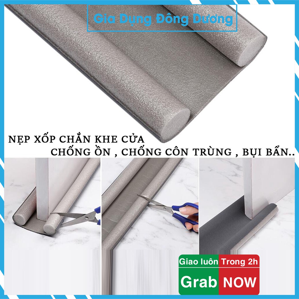 Nẹp xốp chặn khe cửa chống ồn, ngăn côn trùng, bụi bẩn, gió điều hoà, tránh kẹt chân tay trẻ nhỏ