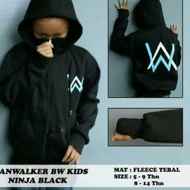 Áo Khoác Hoodie In Chữ Alan Walker Ninja Cho Bé