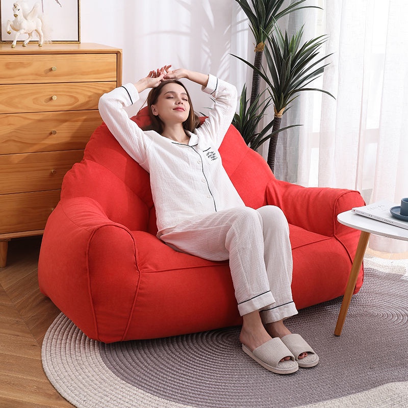 Ghế sofa lười tatami bean bag phòng ngủ ♗Ghế sofa lười tatami căn hộ nhỏ phòng ngủ phòng ngủ tập thể net màu đỏ giường đ