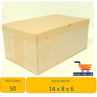 Bộ 50 thùng carton sóng B cứng size D 14 x R 8 x C 6