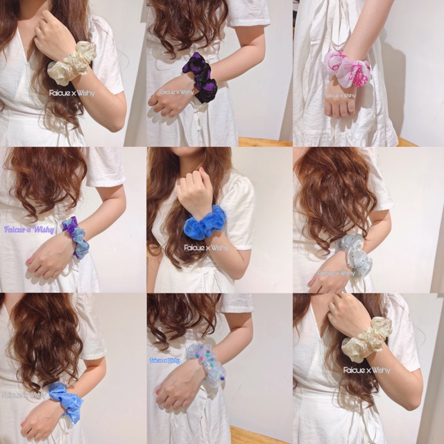 Cột tóc scrunchies loại 25k của Wishy