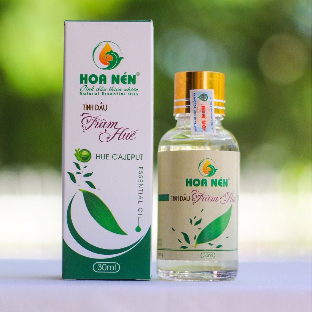 Tinh dầu tràm Huế Hoa Nén 30ml nguyên chất 100% - Đuổi muỗi và giữ ấm - Tinh chất từ cây tràm gió thiên nhiên