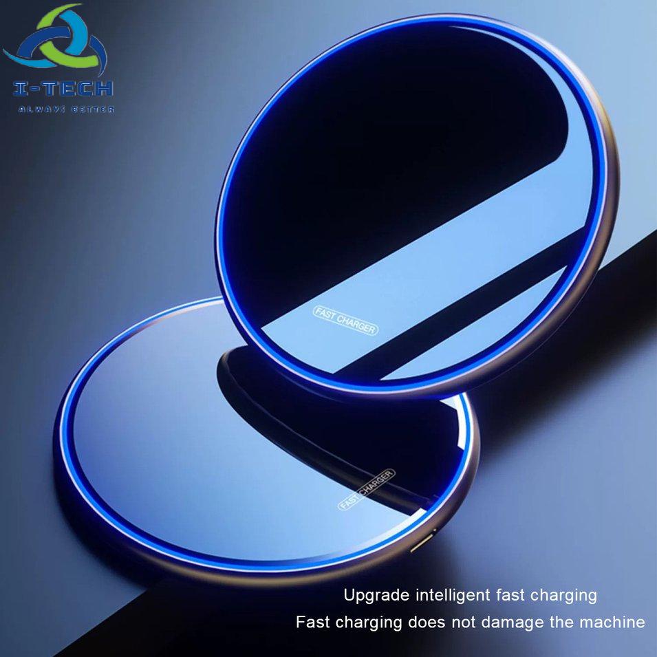 ⚡Khuyến mại⚡15w Wireless Charger With Type-c Cable Mirror Fast Charging Convenient Desktop Mobile Phones Charger | BigBuy360 - bigbuy360.vn