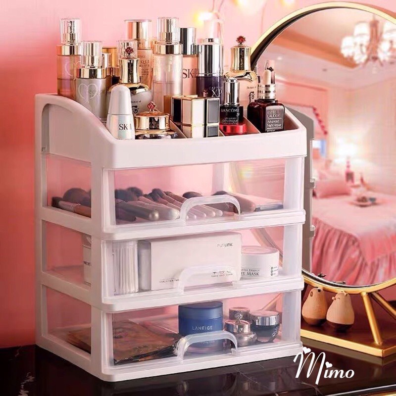 Kệ Đựng Mỹ Phẩm Đồ Trang Điểm Trang Sức 4 Tầng Trong Suốt Ngăn Kéo To Tiện Dụng 4 Ngăn Kéo Nhựa Trong Dày Dặn SP41232185