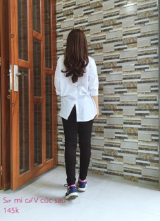 👚Áo Sơ Mi cổ V phối cúc sau 😍