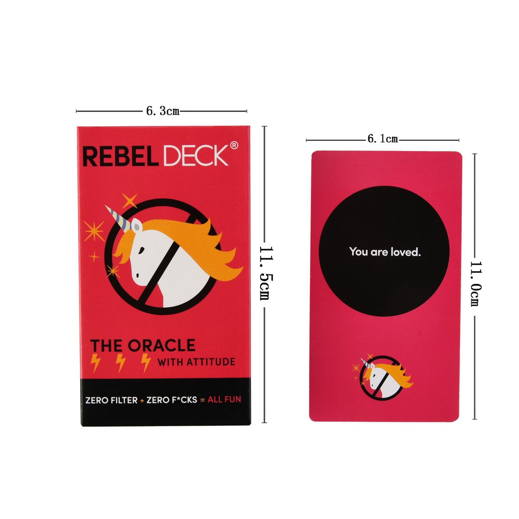 Bộ Bài Tarot REBEL DECK H9 - The Oracle with Attitude - Oracle Deck (60 Cards)