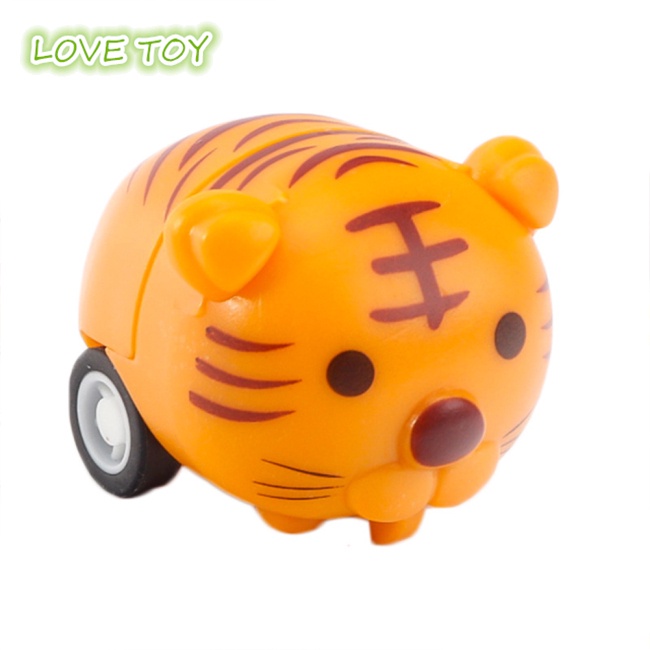 1 Xe Đồ Chơi Mini Hình Động Vật Hoạt Hình Bằng Nhựa Dễ Thương Cho Bé Trai