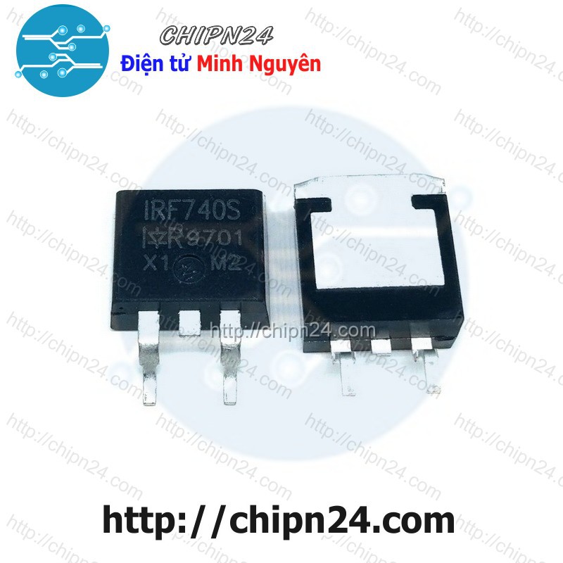 [2 CON] (SOP) MOSFET Dán IRF740 TO-263 10A 400V (SMD Dán) (IRF740S F740S 740S IRF740LC F740)