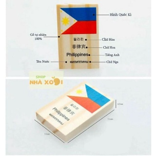 Domino gỗ 100 quân hình cờ