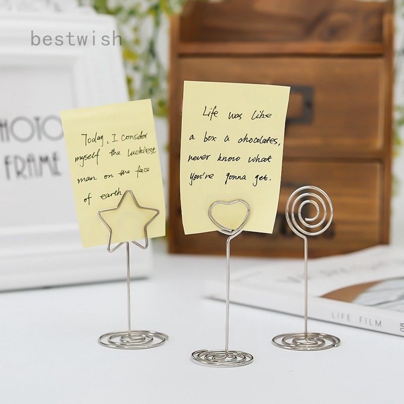 / Wedding Favors Place Card Holder Table Photo Memo Clips Base