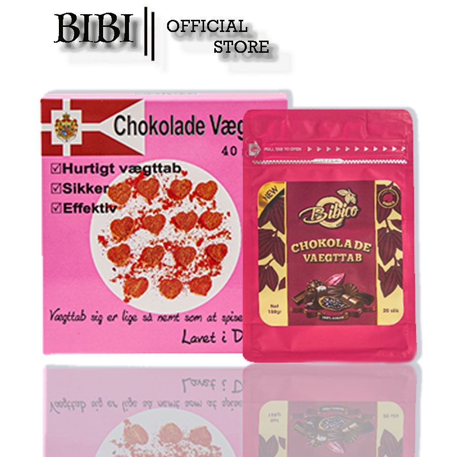Kẹo socola giảm cân Chokolade Vaegttab, bản mới màu hồng, giảm mỡ giảm béo nhanh, an toàn, hiệu quả ( chính hãng )