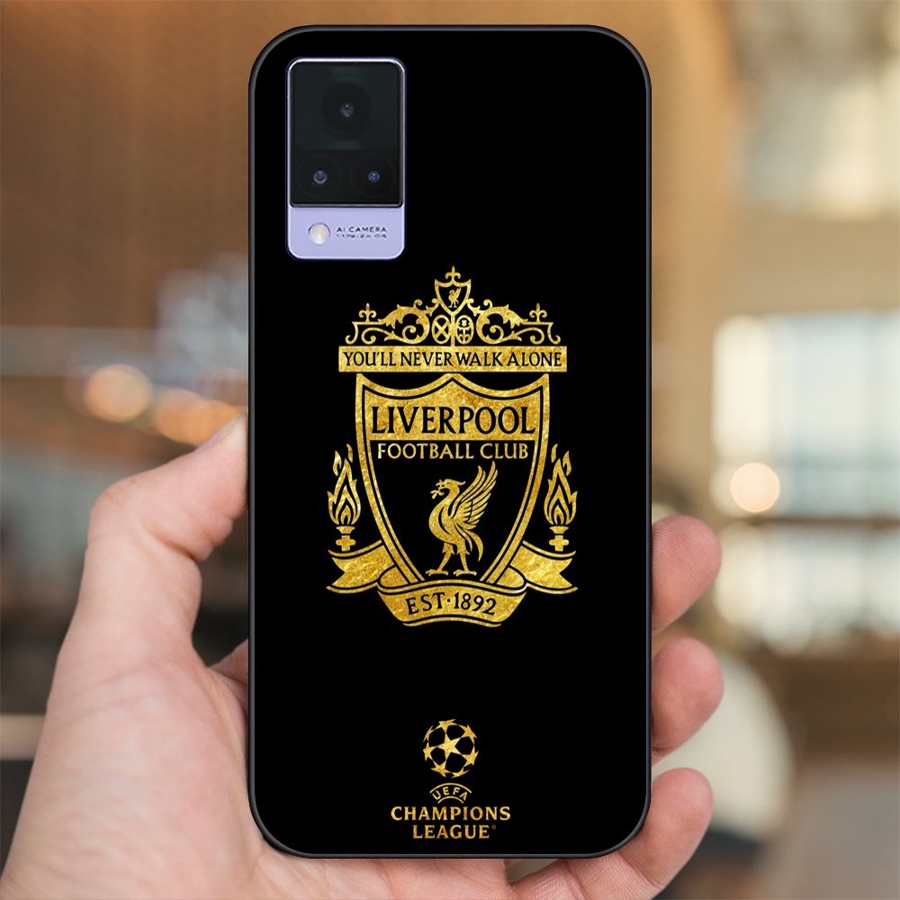 Ốp lưng Vivo V21 viền đen in hình Liverpool FC