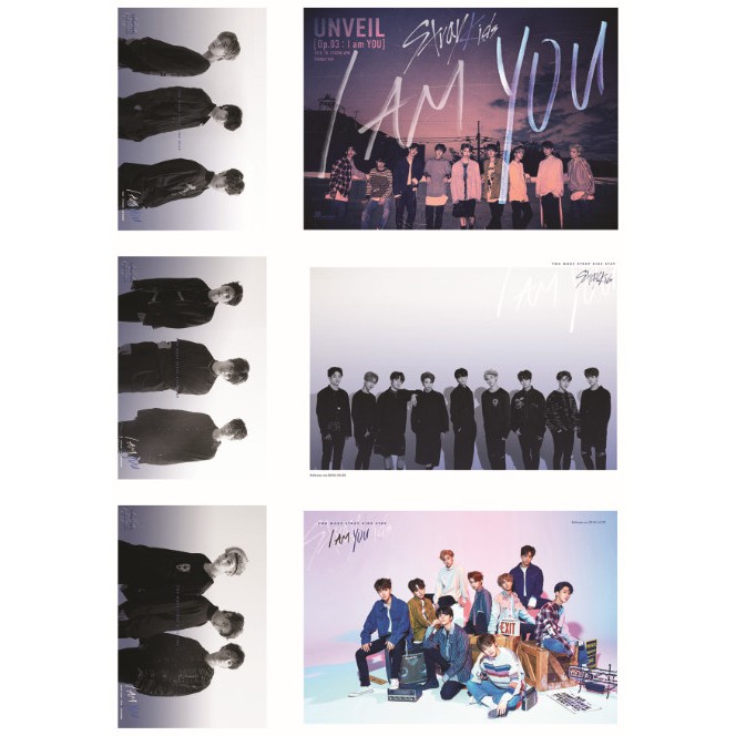 Lomo card ảnh nhóm Stray Kids UNVEIL - I am YOU Full 48 ảnh Có chữ ký