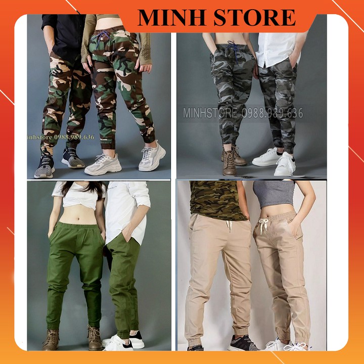 Quần Jogger Kaki Rằn Ri - Chất liệu vải  mềm mịn, dày dặn, mặc cực thoải mái - Minhstore66