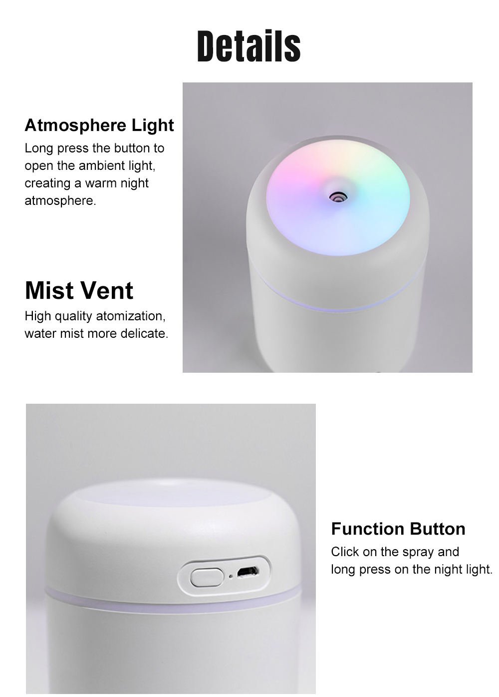 Bộ Thiết Bị Khuếch Tán Tinh Dầu Thơm Duy Trì Độ Ẩm Không Khí Tiện Dụng