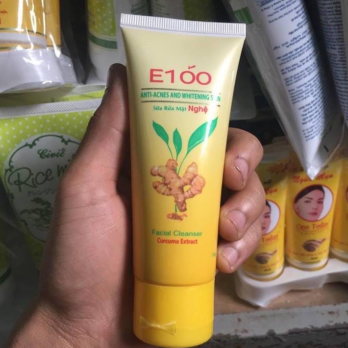 Sữa rửa mặt E100 Nghệ Ngừa mụn 50ml 100ml