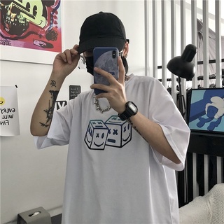 Áo thun nam nữ mỹ unisex tay lỡ Xúc Xắc, áo phông rộng polo in hình - chinhhoangshop29