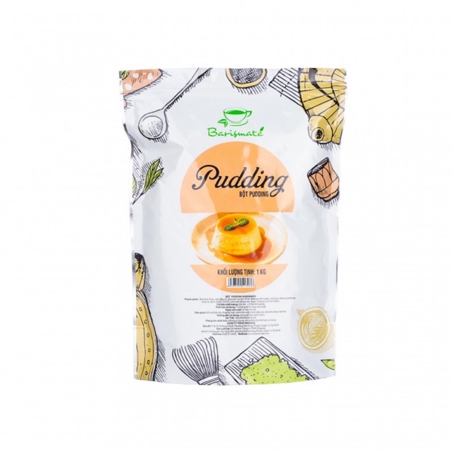 Bột Pudding pha sẵn đủ mùi hiệu Barismate 1Kg