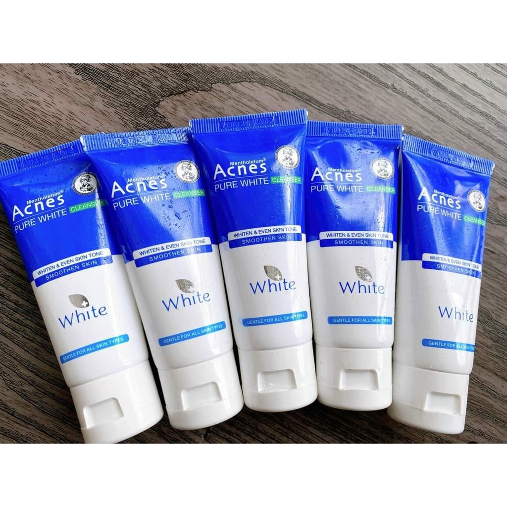 Combo 5 tuýp sữa rửa mặt dưỡng trắng Acnes Pure White Cleanser 25g