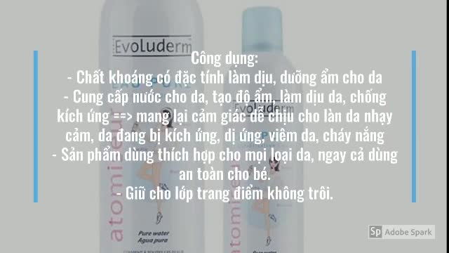 Xịt khoáng Evoluderm 150ml 400ml Chính Hãng Cấp Ẩm Làm Dịu Da Giúp Cho Da Luôn Mịn Màng | BigBuy360 - bigbuy360.vn