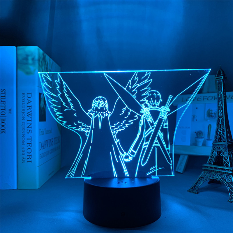 Đèn LED Ngủ Hình Sword Art Online Có Thể Thay Đổi Màu Sắc Và Điều Khiển Từ Xa