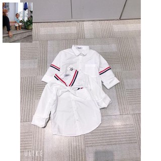 combo  Áo đôi sơ mi mẹ con huy89