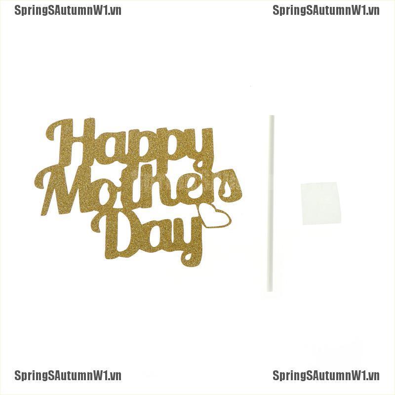 1 Que Cắm Trang Trí Bánh Chữ Happy Mother Lấp Lánh