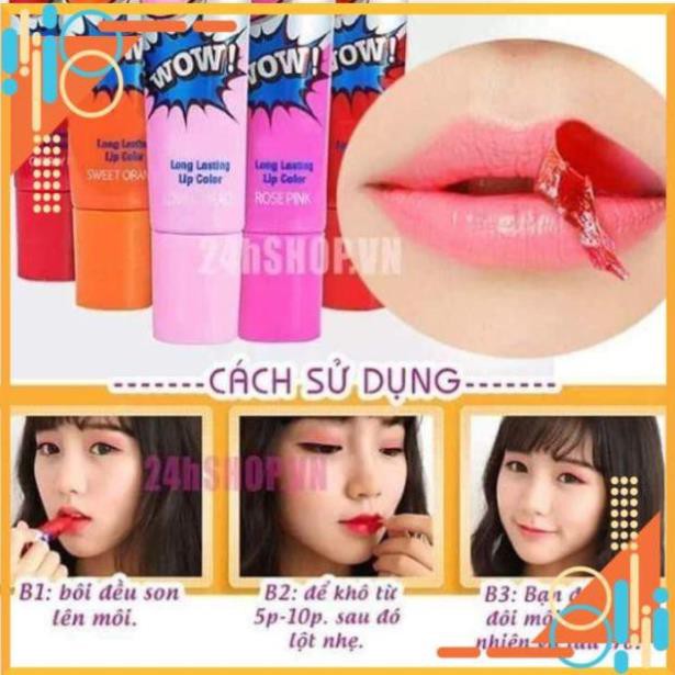 [Dùng là Xinh] Son săm wow Hàn Quốc hot 2020 chính hãng (dạng lột) lâu trôi chống nước.