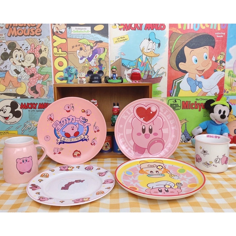 Bộ đồ ăn gốm sứ in hình Kirby đáng yêu dễ thương
