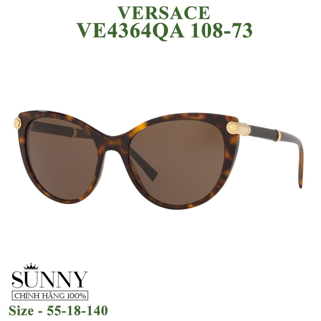 Kính mát chính hãng nam nữ Versace VE4364QA màu sắc thời trang, thiết kế dễ đeo bảo vệ mắt