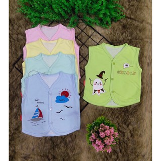 Áo gile cotton cho bé 0-12 tháng tuổi