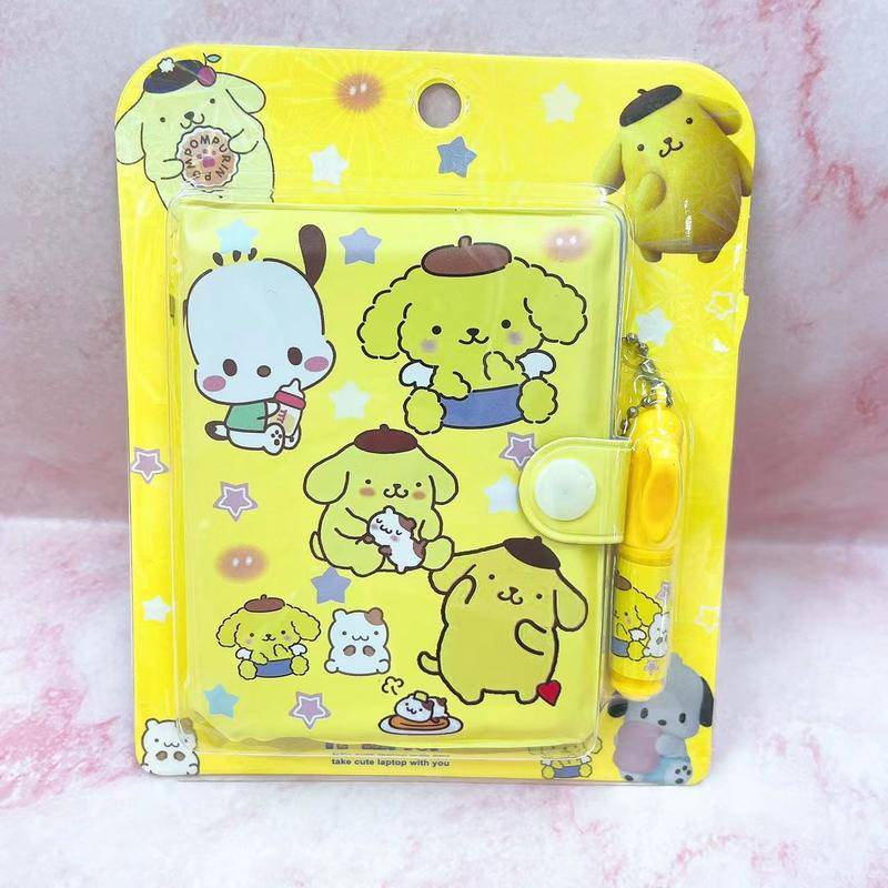 SANRIO Sổ Tay Ghi Chú Họa Tiết Mymelody Kuromi Cinnamoroll Pom Pom Purin Dễ Thương