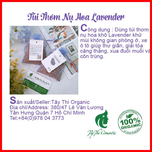 Túi Thơm Nụ Hoa Lavender Khô Tây Thi 20 Gram