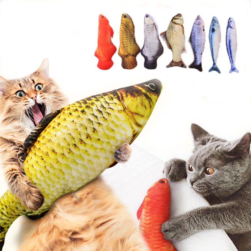 Đồ chơi cá nhồi bông có bạc hà mèo cho mèo cưng