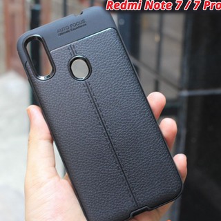 Ốp lưng Xiaomi Redmi Note 7, Note 7 Pro vân da Auto focus