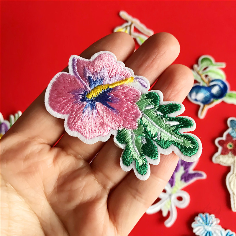 Miếng vá ủi quần áo hình hoa nở seri 02 xinh xắn