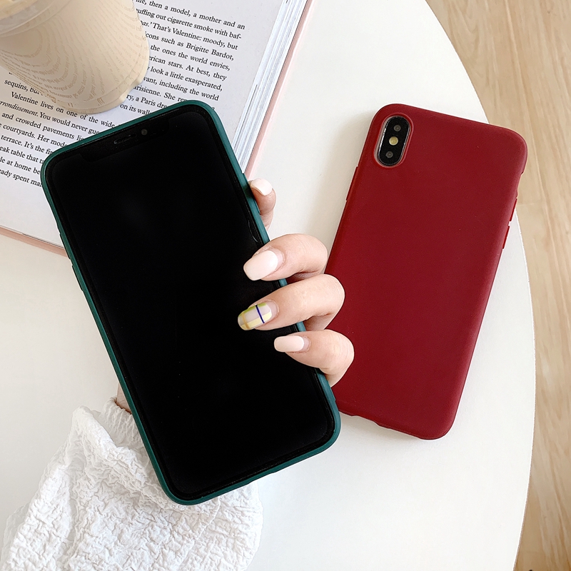 Ốp điện thoại màu trơn cao cấp thời trang dành cho Xiaomi Mi A3 A2 Lite A1