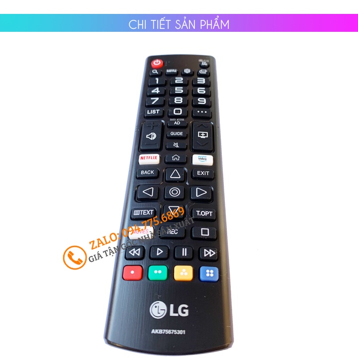 [ Hàng Zin Tốt ] Điều Khiển Tivi LG Smart Tivi AKB75675301 - Remote Tivi LG Từ Xa  - Loại Ngắn