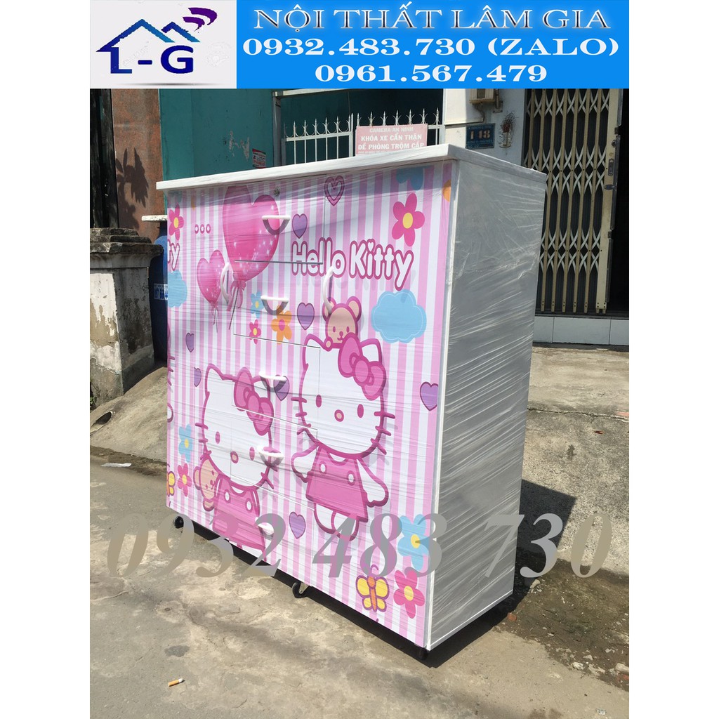 Tủ nhựa đài loan 3d hello kitty siêu đẹp rộng 1m2x1m5