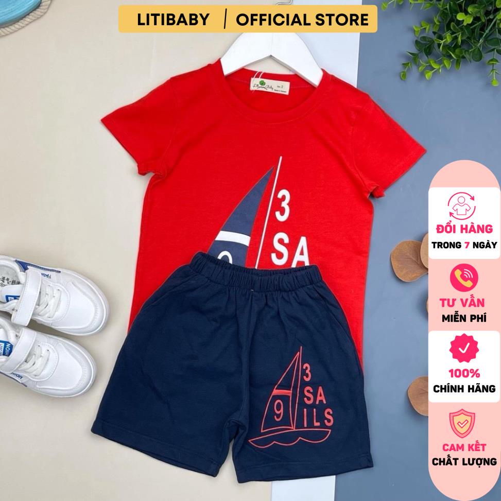 Bộ quần áo bé trai litibaby hình robot, xe ô tô .Mã BIH01