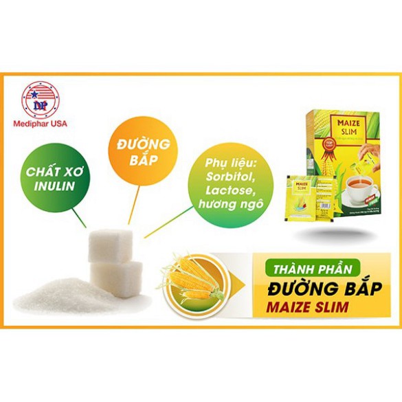 Đường bắp Maize Slim – Đường ăn kiêng cho người tiểu đường, thừa cân, béo phì (50 Gói)