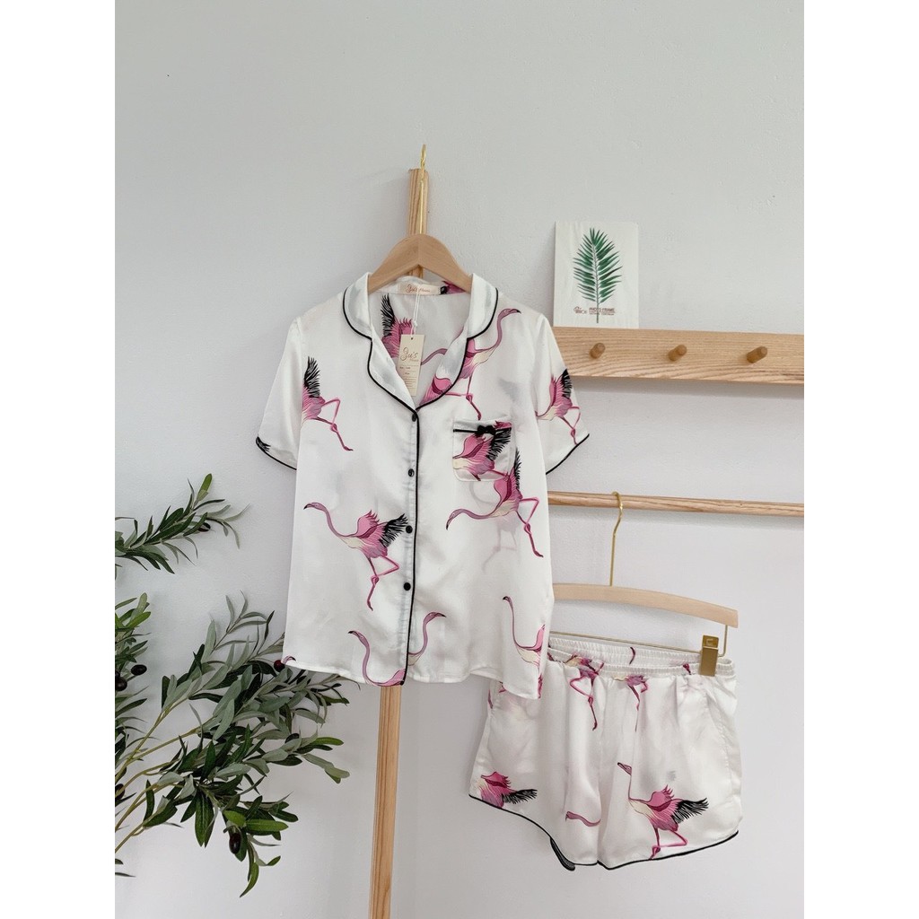 VB Bộ Pijama Đùi Lụa Tơ Non Cao Cấp (Hàng Xuất hàng hiệu) 11 8