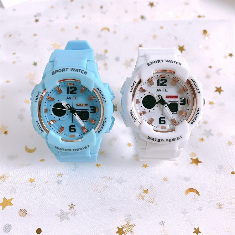 Đồng hồ thể thao nam nữ AVITE chính hãng, 2 chế độ xem giờ, giờ điện tử, giờ kim độc đáo, full chức năng AAV01 | BigBuy360 - bigbuy360.vn