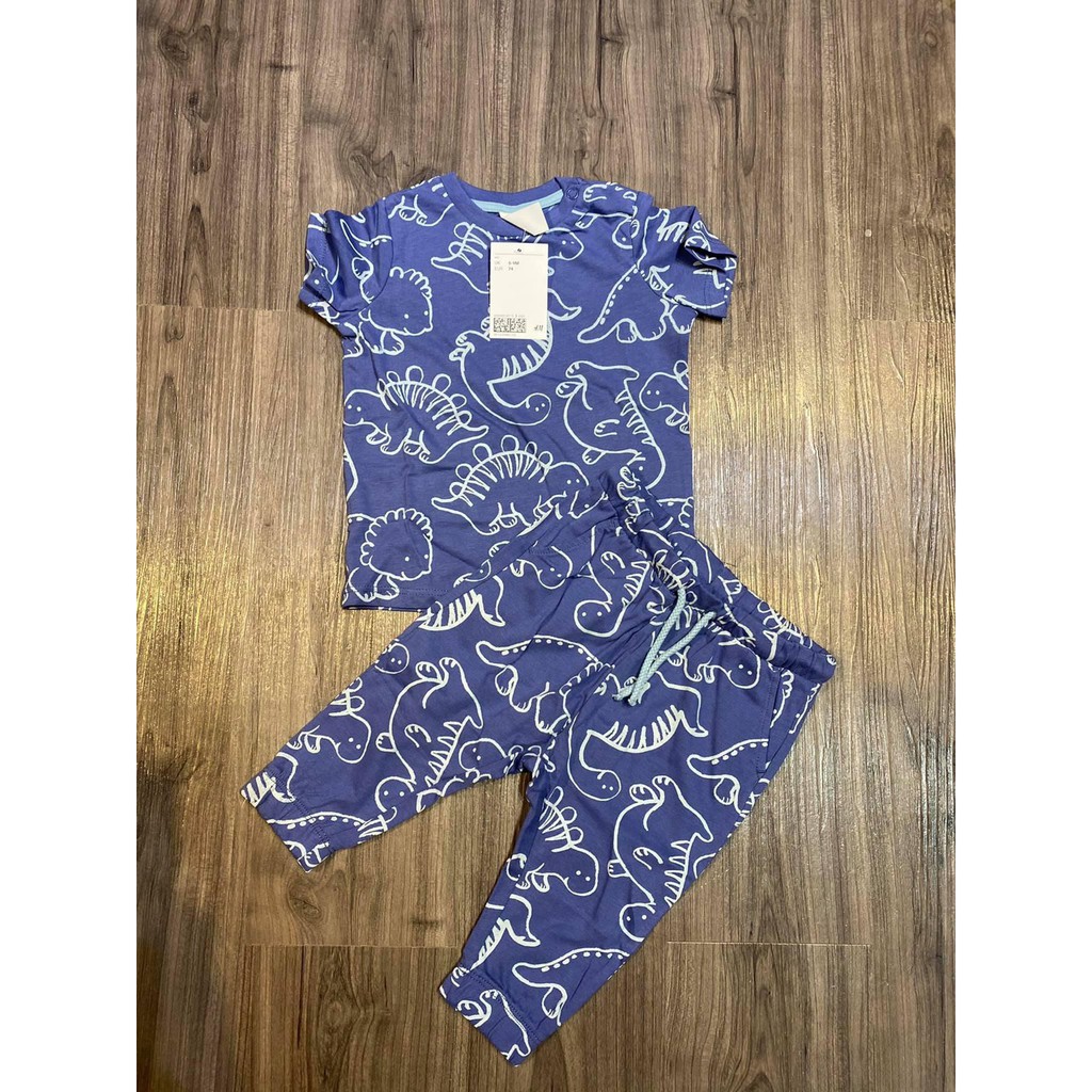 Set bộ khủng long xanh bé trai HM