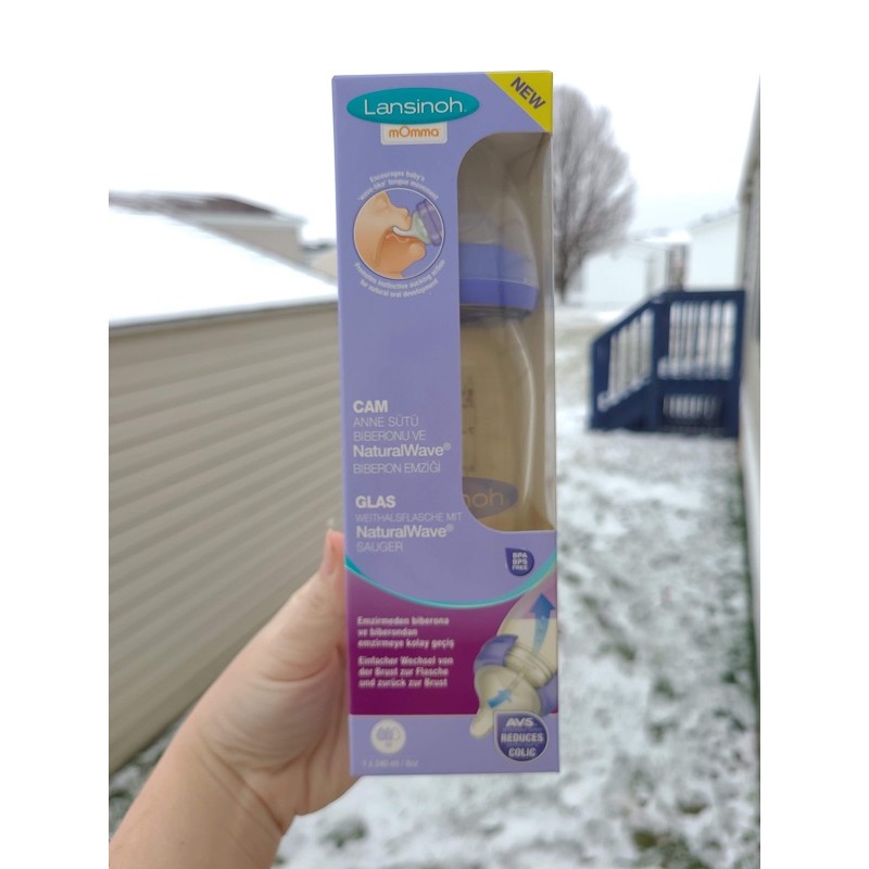 Bình sữa Thuỷ Tinh LANSINOH 240ml